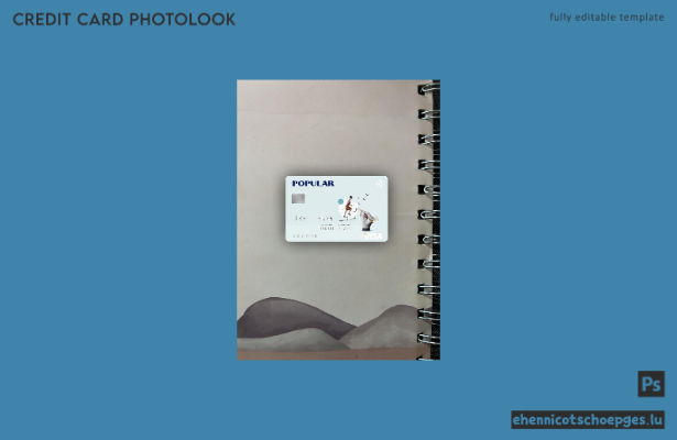 USA Popular, Inc. Bank Visa-Karte Fotoansicht Beispielvorschau